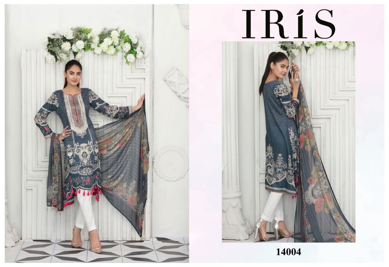 Iris 14 Ready Made Ethnic Wear Cotton Karachi Latest Dress Collection